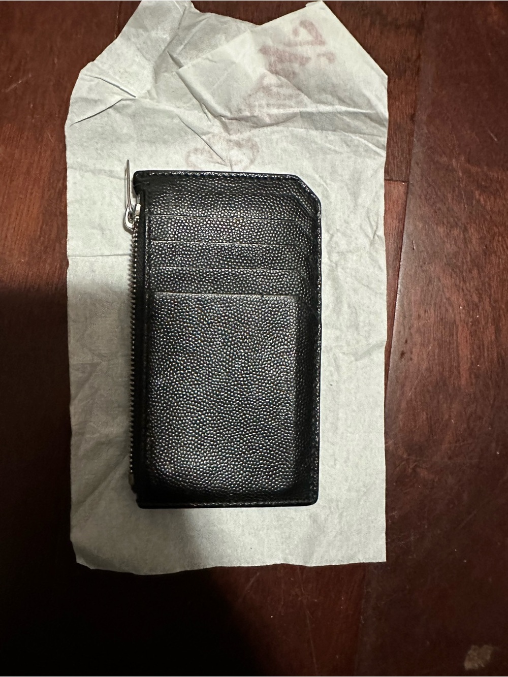 Saint Laurent Black Leather Zip wallet - Picture 3 of 5